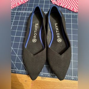 Rothy’s Pointed Toe Flats in Solid Black